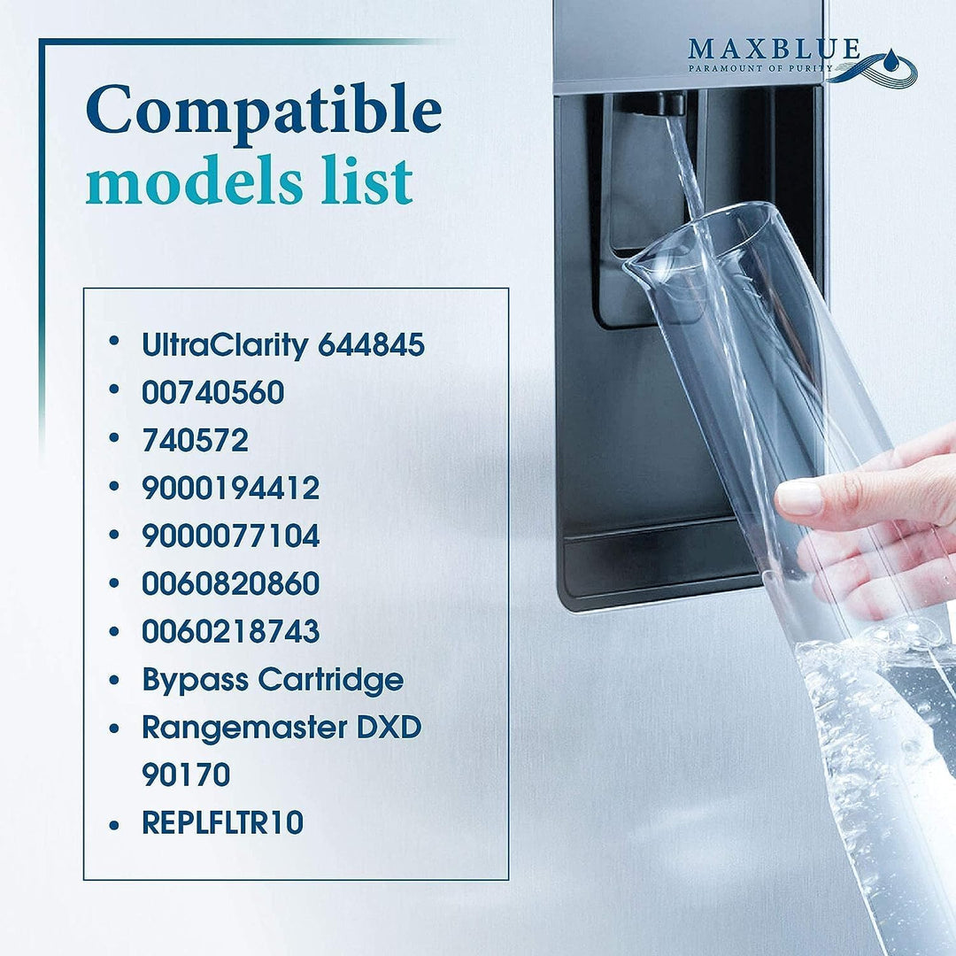 Maxblue 644845 Kühlschrank Wasserfilter Kompatibel mit Bosch UltraClarity 644845, 00740560, 740560,