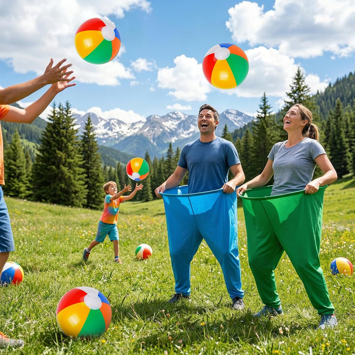 2 Stück Gross Granny Pants Hof-Spiel, Spiele für Draussen, Wurfspiel Outdoor, mit Draussen 8 Bälle,