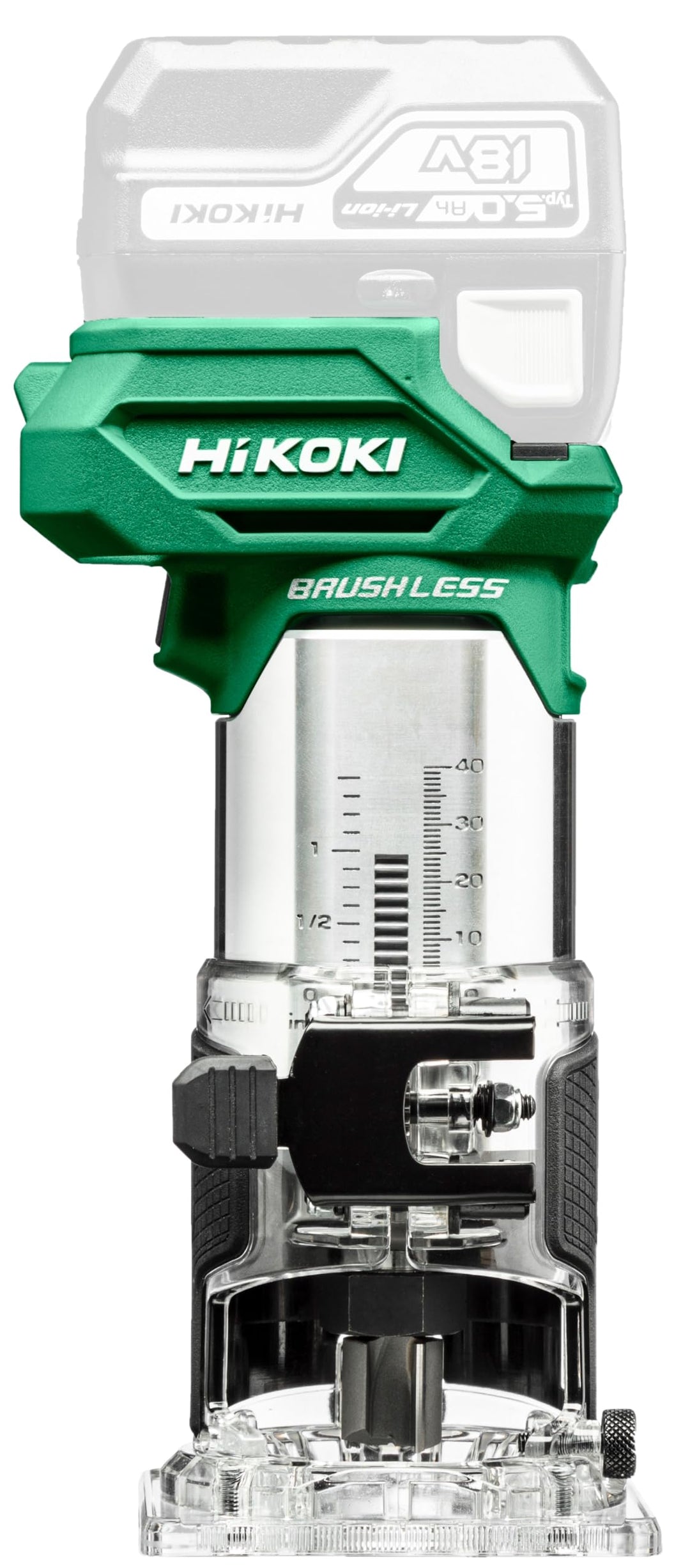 HiKOKI Akku Kantenfräse M1808DA (18V, Li-Ion, Spannzange: 6/8 mm, Tauchtiefe: 40 mm, Leerlaufdrehzah