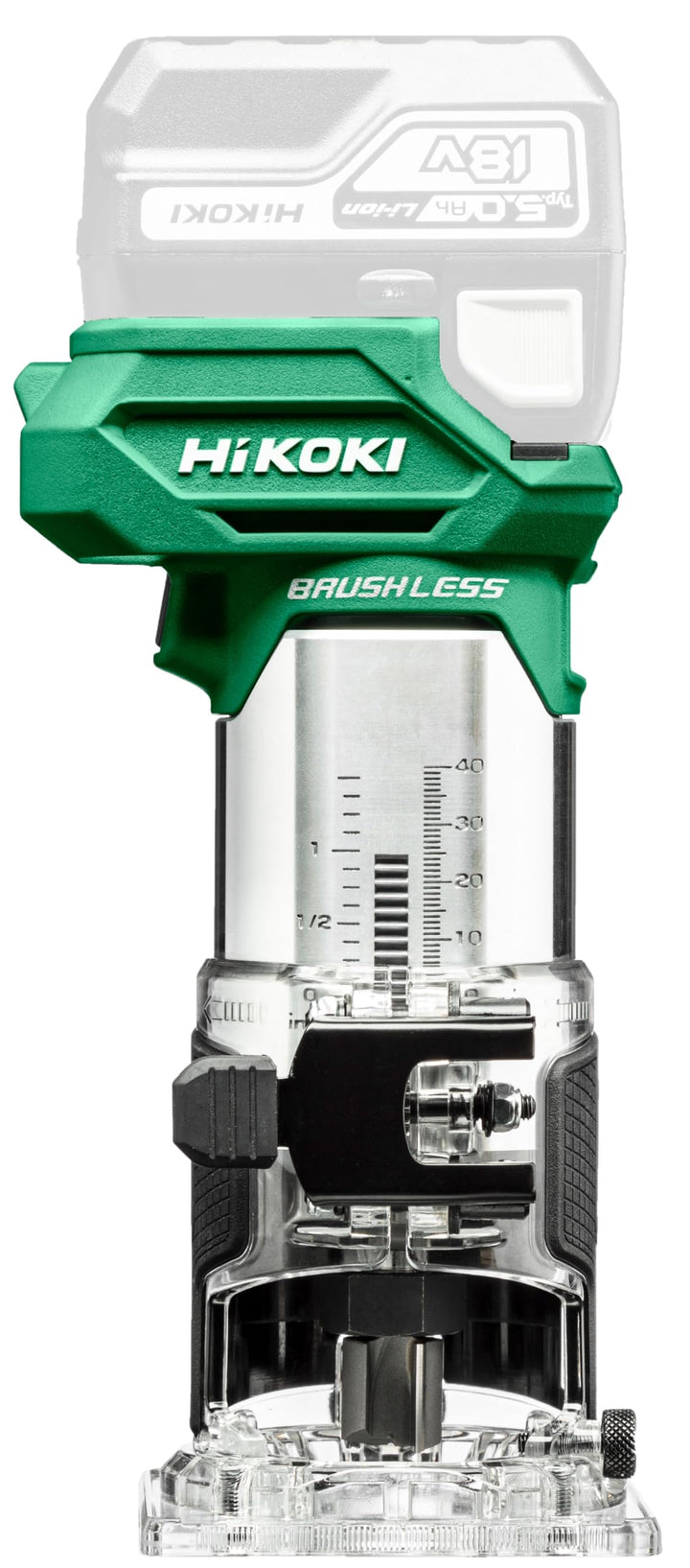 HiKOKI Akku Kantenfräse M1808DA (18V, Li-Ion, Spannzange: 6/8 mm, Tauchtiefe: 40 mm, Leerlaufdrehzah