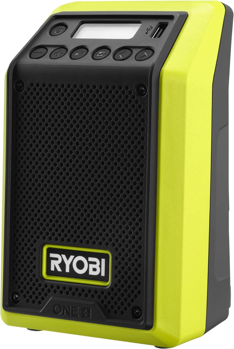 RYOBI 18V ONE+ Bluetooth-Radio RR18-0 (10 W Ausgangsleistung, ohne Akku und Ladegerät), Grün