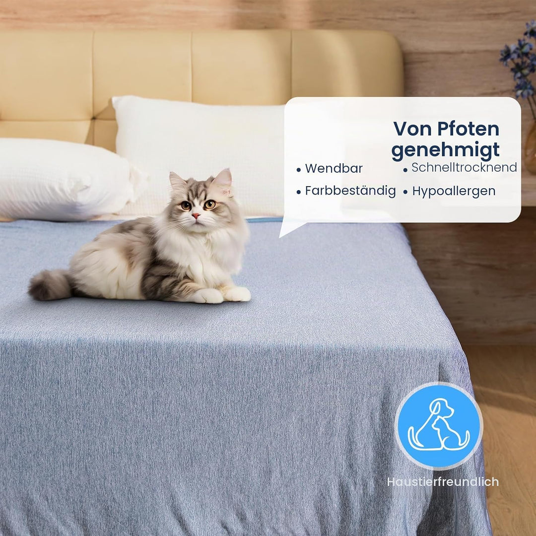 Kühldecke gegen Nachtschweiss, Sommerdecke Kühlwurf für Heiss schlafende Personen, Q-Max > 0,45 Kühl