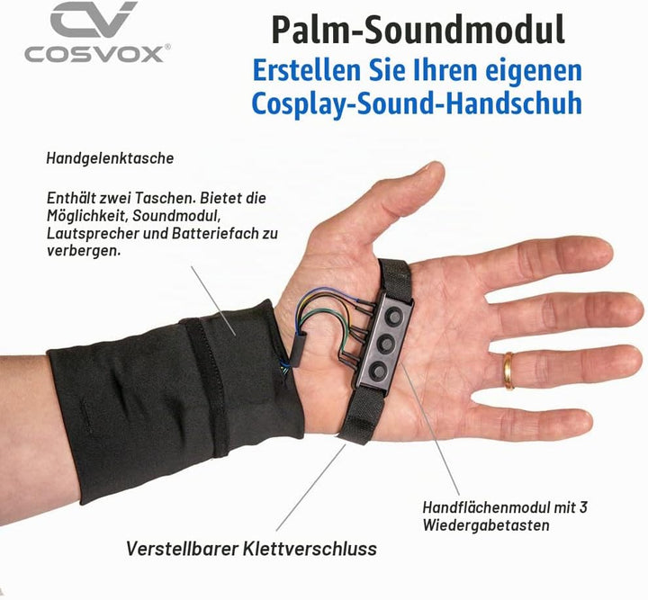 Cosplay Soundeffekte Handschuh Palm Modul. Kreieren Sie Ihren eigenen DIY-Klanghandschuh. 8 MB Speic