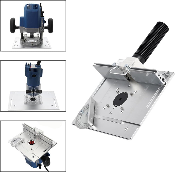 Frästisch Einlegeplatten, Aluminiumlegierung mit Klarer Skala, Frästisch Einlegeplatte für Oberfräse