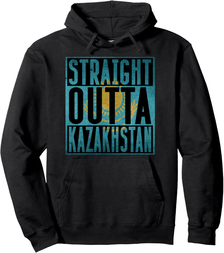 Straight Outta Kazakhstan Flagge Astana Russland CCCP Russia Pullover Hoodie