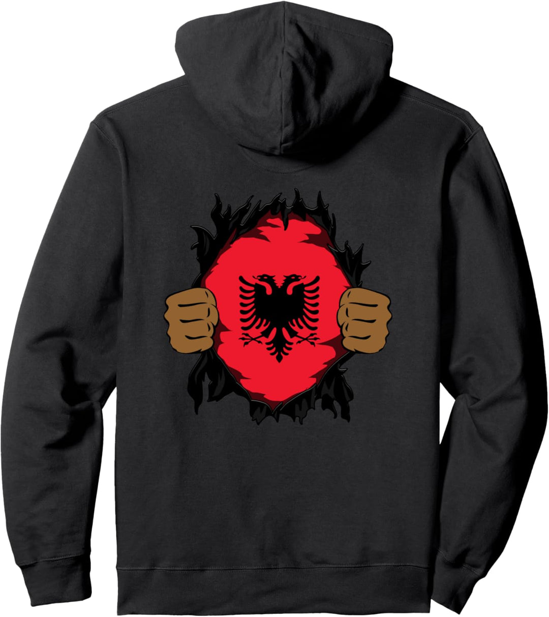 Albanien Flagge Albanische Wurzeln Herkunft Adler Geschenk Pullover Hoodie