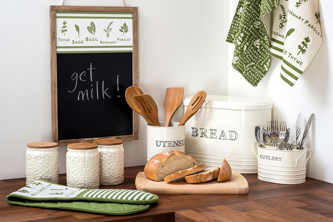 Premier Housewares Liberty Tea Kanister, Pistazien-Emaille, Stahldeckel Brotkasten, Brotkasten