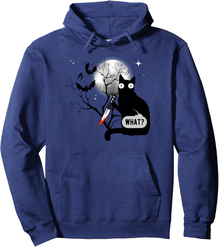 Lustige Katze was? Attentäter Mörderische Katze & Messer Pullover Hoodie