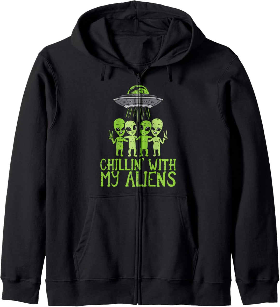 Chillin With My Aliens Group Kleinkind Jungen Halloween Kinder Kapuzenjacke