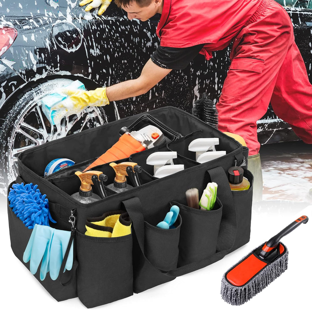 Grosse Auto Pflege Tasche mit Polier Trage Tasche, mit Grosser Kapazität & Tragbare Griffe, Autoo Re
