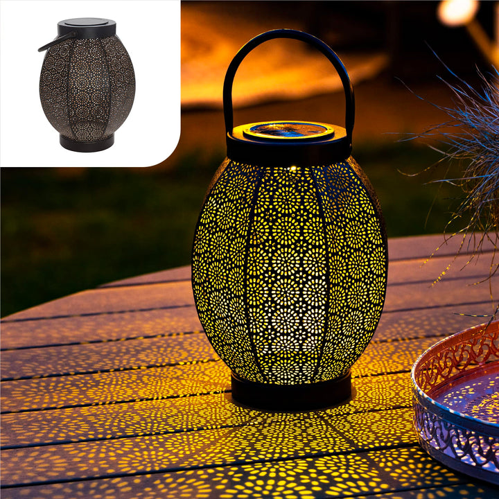 Gadgy Solar Laterne Aussen Blume | LED Solarlaterne für Aussen | Terassendeko Für Draussen | IP65-Wa