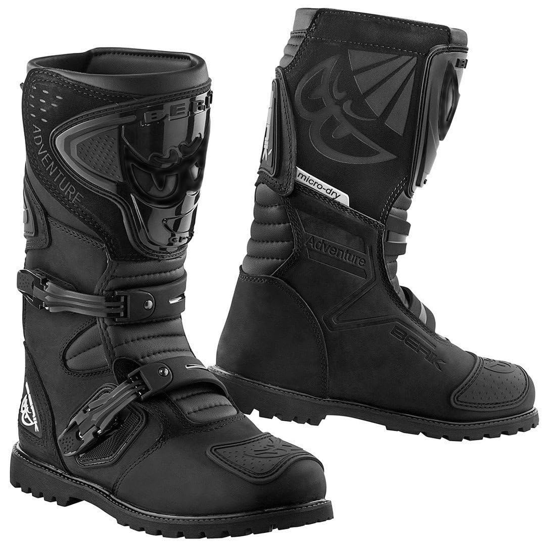Berik All Terrain Adventure wasserdichte Motorradstiefel 40 EU Schwarz, 40 EU Schwarz