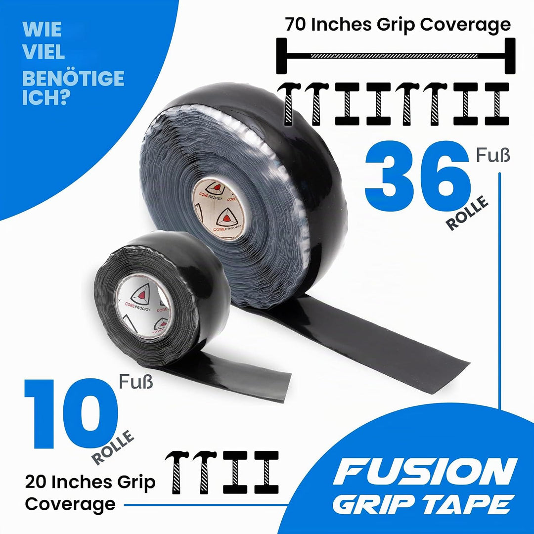 Core Prodigy Fusion Griffband aus Silikon und Gummi für Klimmzugstangen, Langhanteln, Kurzhanteln, S