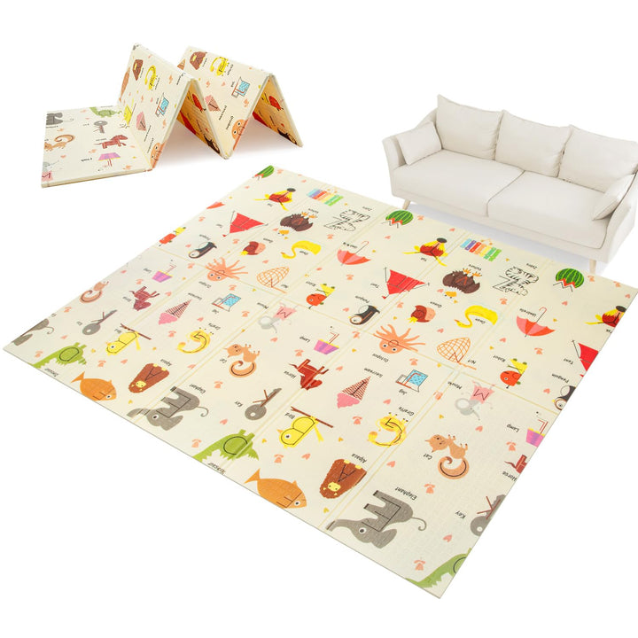 Faltbare Baby-Spielmatte – Extra grosse, wasserdichte Krabbelmatte aus weichem Schaumstoff, rutschfe