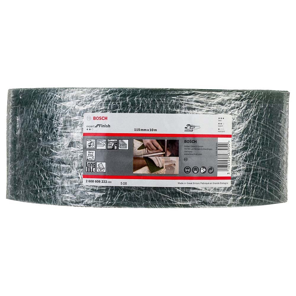 Bosch Professional 1x N880 Vliesrolle (für Stahlbleche, Breite 115 mm, Länge 10 m, sehr fein GP, Zub