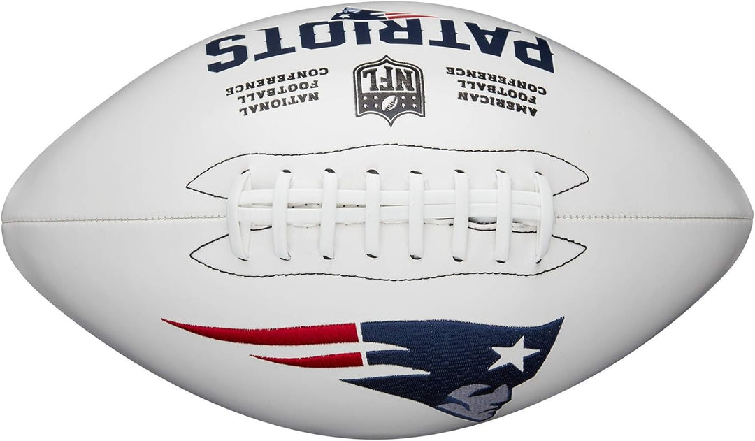 Wilson NFL Logo Autograph Football, Autogramm, Live New England Patriots