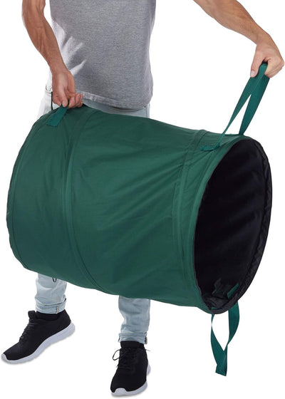 Relaxdays Laubsack selbstaufstellend, 3er-Set, Gartenabfallsack Pop-Up, 160 L, Gartensack selbststeh