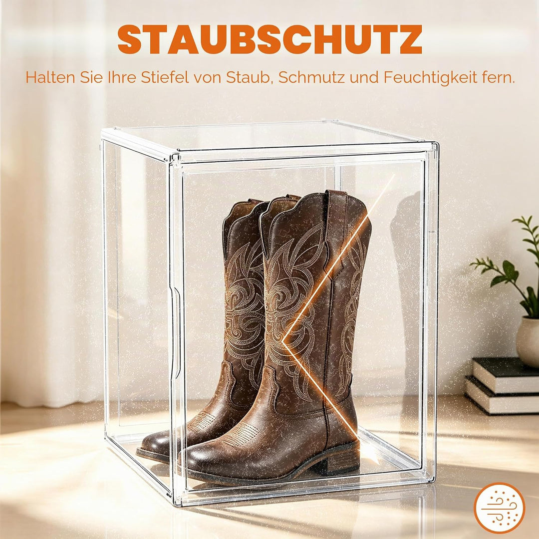 Schuhaufbewahrungsbox, XXX-Grosse Extra grosse Acryl Display Case Transparente Sneaker Schuh Organiz
