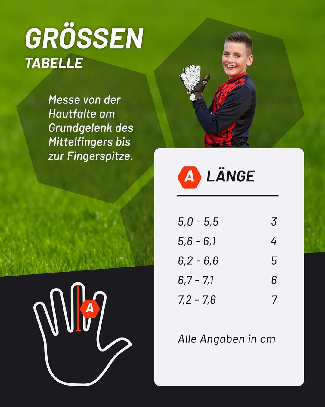 CATCH & KEEP Torwarthandschuhe Kralle Junior Pro 3.0 - Professionelle Torwart-Fussballhandschuhe für