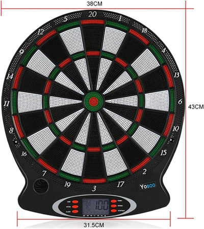 Elektronische Dartpfeile mit 6 Darts, elektronische Dartscheibe, geeignet für Partys und Spielabende