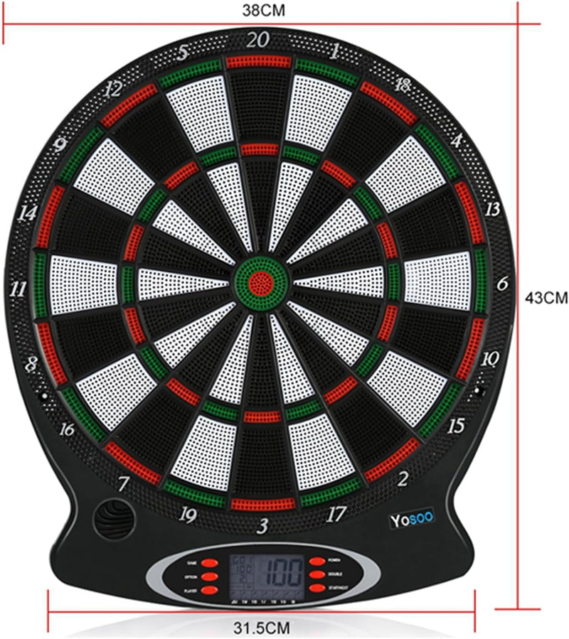 Elektronische Dartpfeile mit 6 Darts, elektronische Dartscheibe, geeignet für Partys und Spielabende