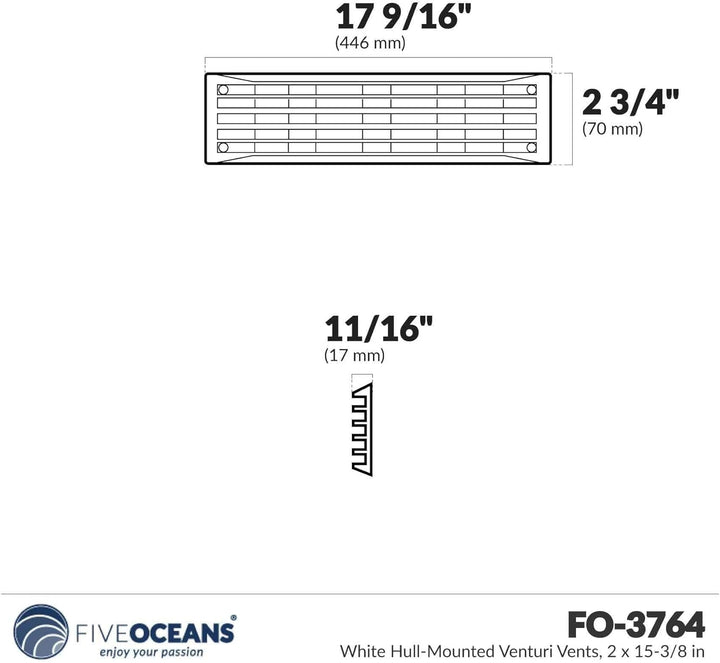 LOUVER VENT VENTURI/WHITE/BULK
