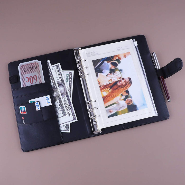 Antner A5 Binder PU Leder 6 Ringe Notizbuch Binder Cover für A5 Füllpapier, nachfüllbar A5 Personal