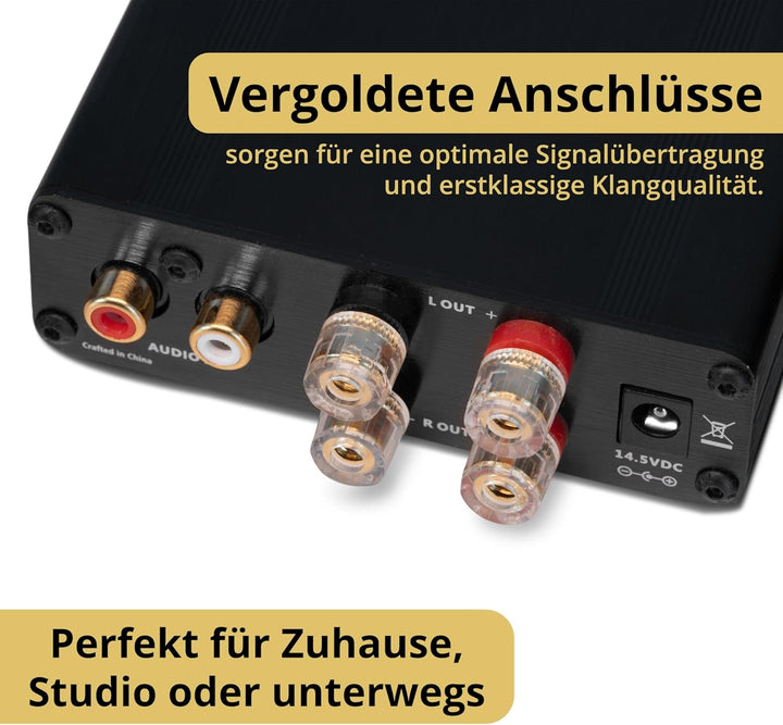 Pronomic MAMP-215 Mini-HiFi-Verstärker (2x15 Watt Leistung, ultrakompakter Stereo-Verstärker, Klinke