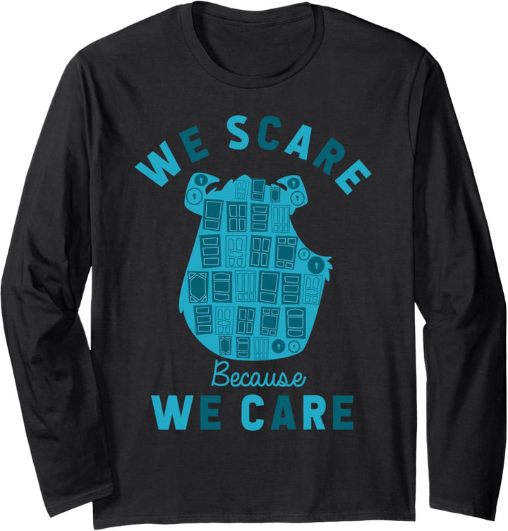 Disney Pixar Monsters Inc. Sully Because We Care Text Langarmshirt