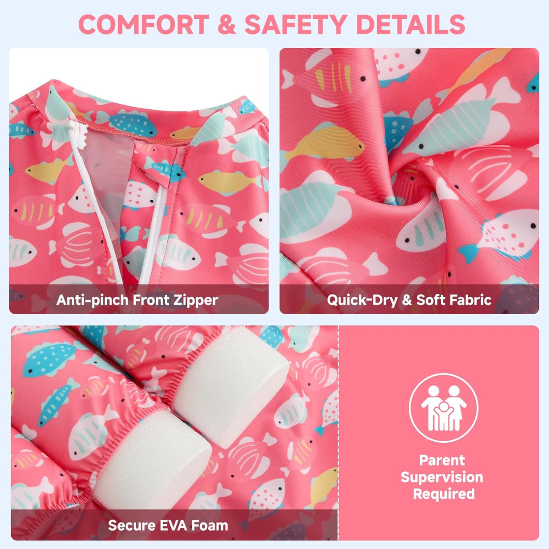 Badeanzug Baby Mädchen Jungen mit Floatation Kleinkind Schwimmtraining Hilfe Schwimmende Badeanzug E