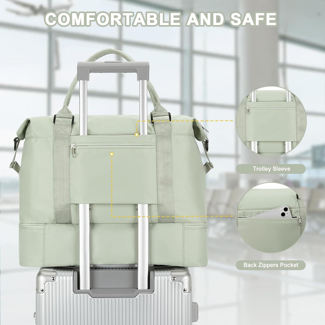 WEPLAN Reisetasche Damen Handgepäck Tasche Easyjet 45x36x20 für Flugzeug Tasche Weekender Damen Trav