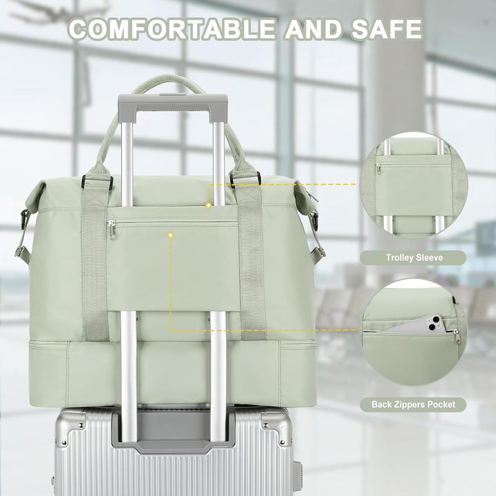 WEPLAN Reisetasche Damen Handgepäck Tasche Easyjet 45x36x20 für Flugzeug Tasche Weekender Damen Trav