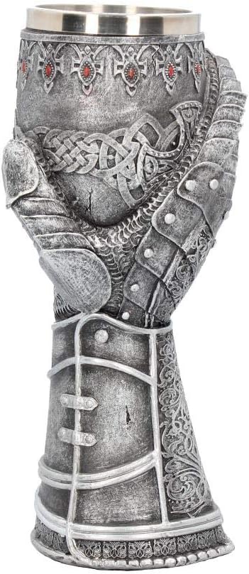 Nemesis Now Ofenhandschuh-Kelch, 23 cm, Grau, Kunstharz mit Edelstahleinsatz, Einheitsgrösse