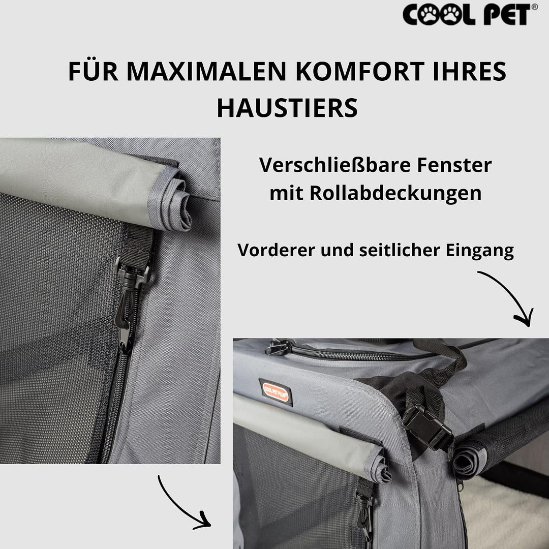 Hundebox 122 * 79 * 91cm 4XL, Hundehütte,Box für Hund, Transportbox, Box für Katze (grau), grau