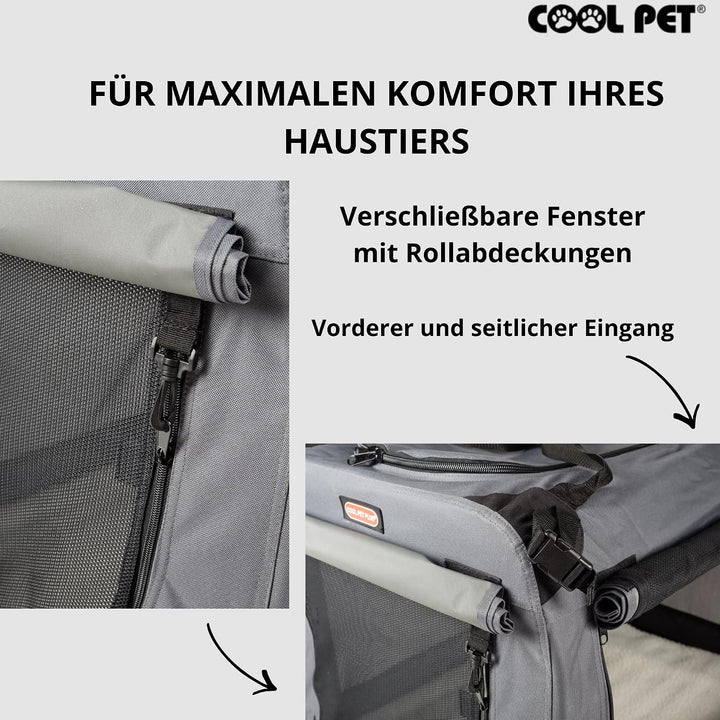 Hundebox 122 * 79 * 91cm 4XL, Hundehütte,Box für Hund, Transportbox, Box für Katze (grau), grau