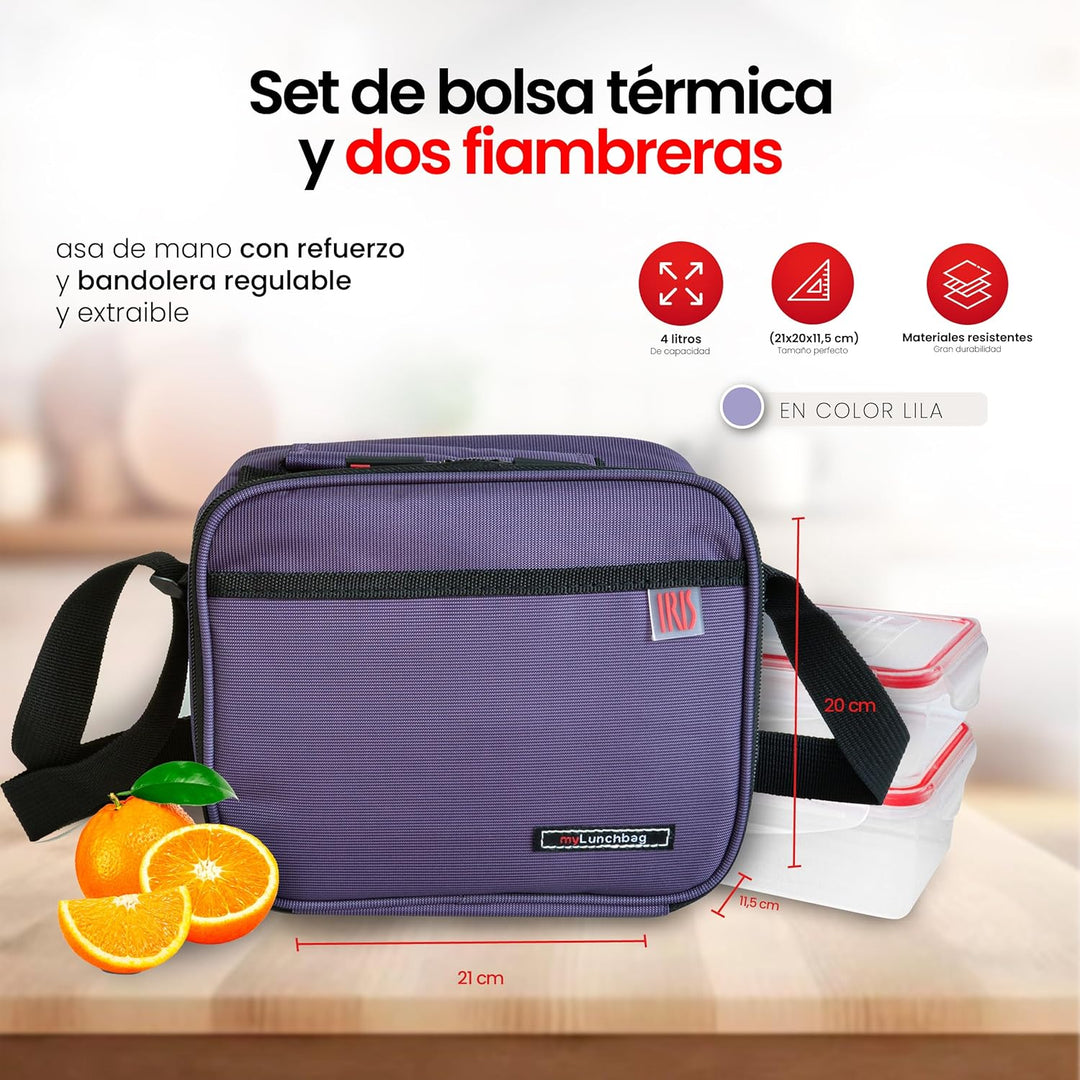 Iris Lunchbag Classic, Polyester, Lilac, Single