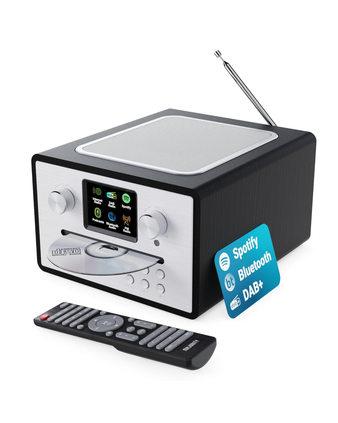 Majority Homerton 2 Internet, DAB, UKW-Radio & CD Player | 40 Radiovoreinstellungen | Universelles P
