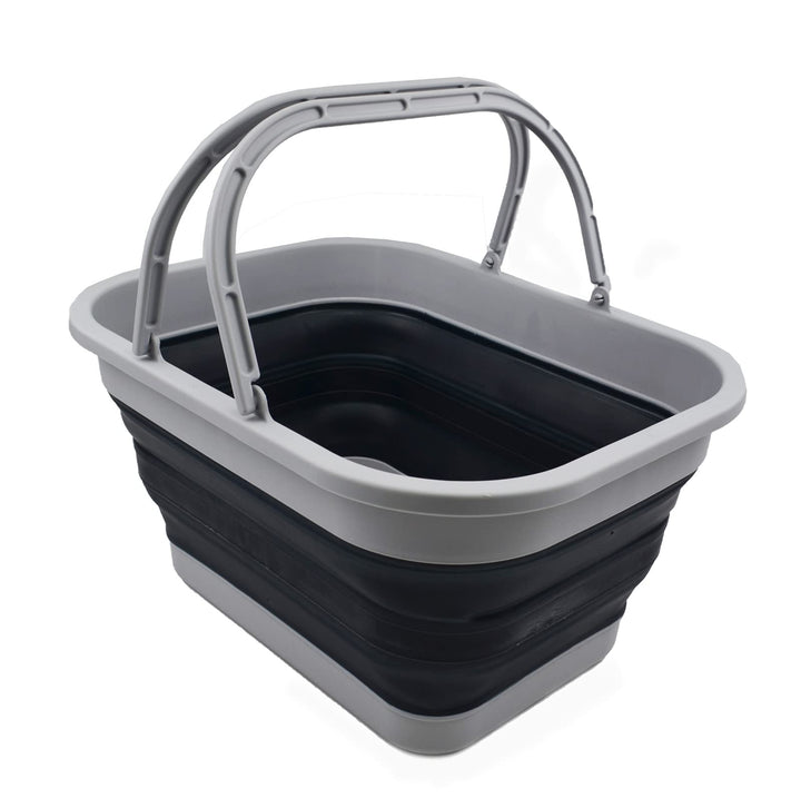 SAMMART 19L zusammenklappbare Wanne mit Griff – tragbarer Outdoor-Picknickkorb/Krater – Faltbare Ein