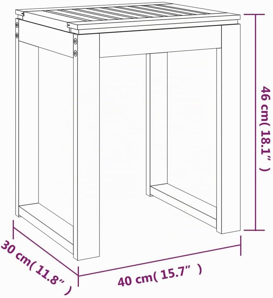vidaXL Badhocker Duschhocker Duschsitz Duschstuhl Badestuhl Holzhocker Sitzhocker Hocker Stuhl Badez