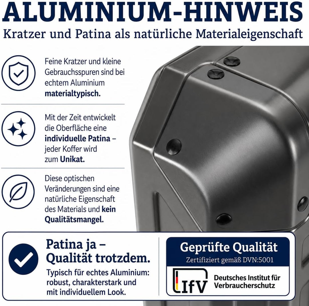 Travelhouse Tokyo Alu Reisekoffer Graphit S-55cm & M-66cm Hartschalenkoffer Reise Trolley Koffer Set