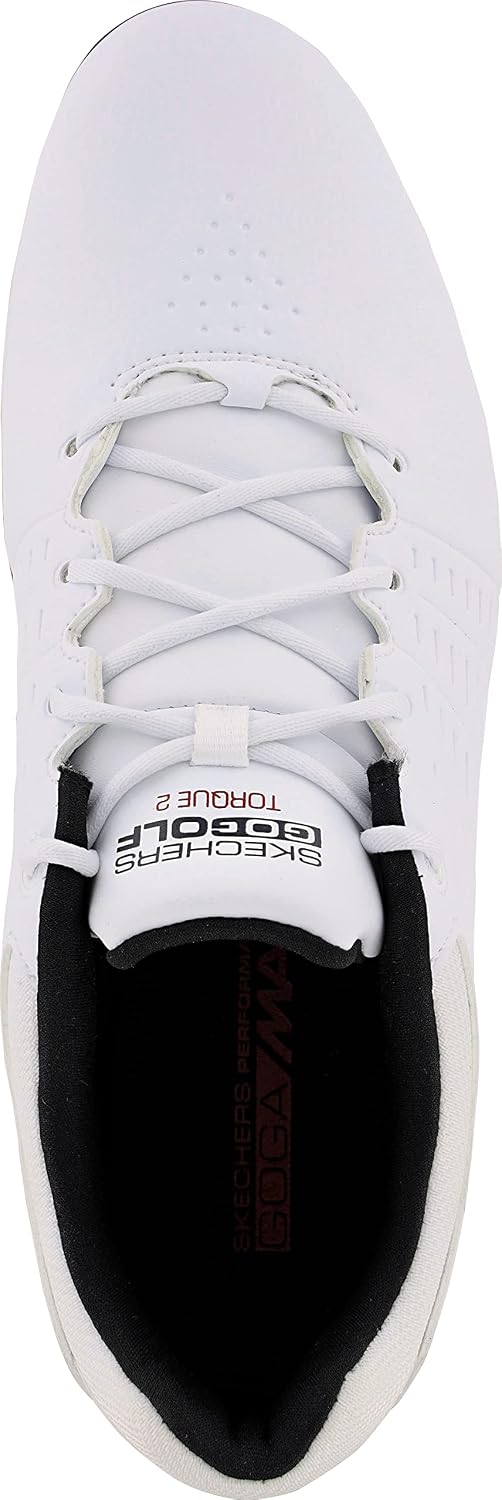 Skechers Herren Torque Waterproof Golf Shoe Golfschuh 41 EU Sohle Weiss Schwarz, 40 EU