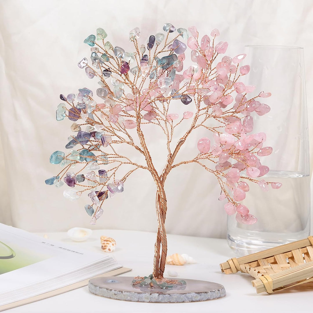 Nupuyai Kristallbaum Feng Shui Edelstein Baum, Glücksbaum, Geldbaum Geschenk, Hochzeit, Deko Wohnzim
