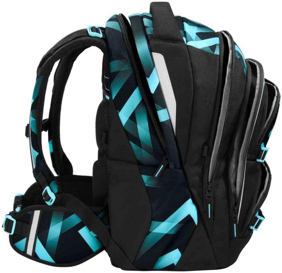 Coocazoo Porter Schulrucksack Set 3tlg. inkl. Sportbeutel (Laser Lights), Laser Lights