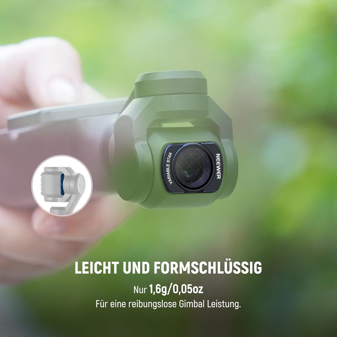 NEEWER Verstellbarer Sternfilter 4/8 Punkt kompatibel mit DJI Osmo Pocket 3 Creator Combo Zubehör, m