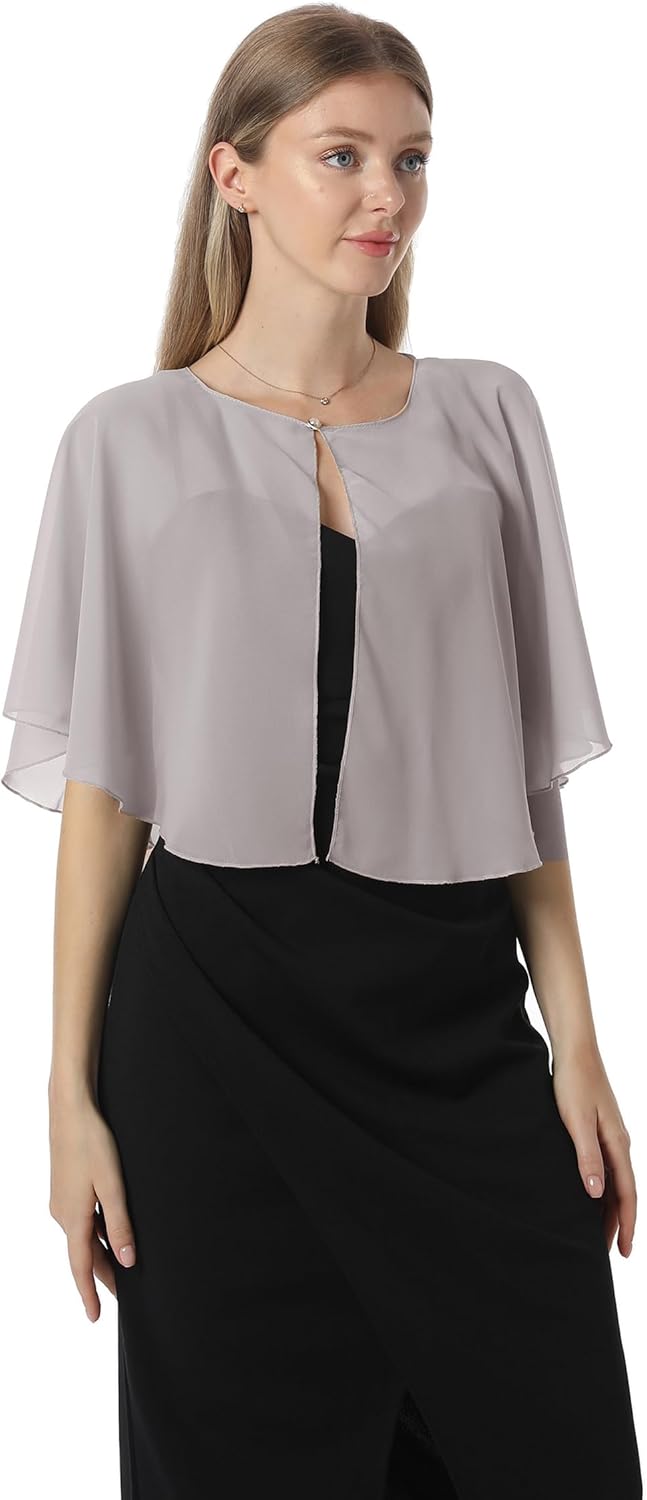 Chiffon-Capelet, weiche Umhänge, Schals und Wickeltücher für Abendkleid, Hochzeit, Umhang der 1920er