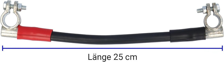 Verbindungskabel 50mm +/- für Reihenschaltung Batterie LKW Auto Solar Boot 6-24V