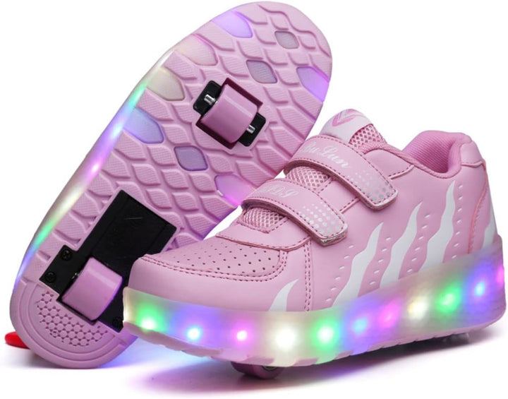 HUSKSWARE Kinder Sneaker 2-4 Räder Jungen Mädchen Sneaker Party Geburtstag Weihnachten 28 EU 028 Ros