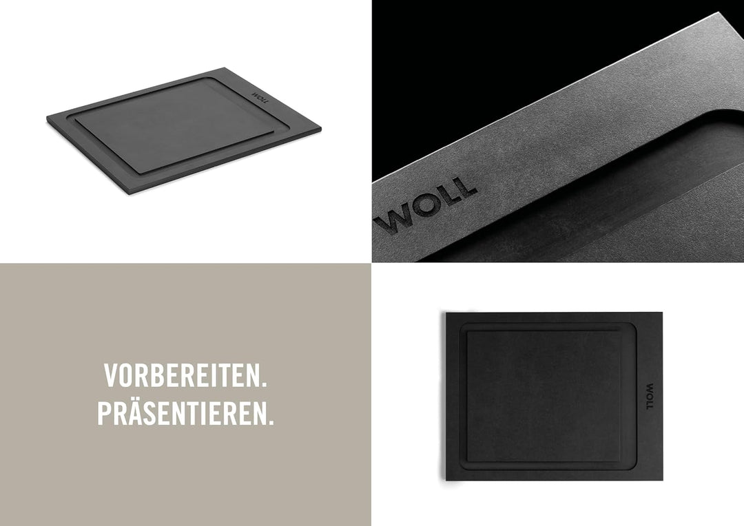 Woll Cut &amp; Serve Schneidebrett, 25 x 19 cm, 7 mm hoch, aus FSC-zertifiziertem Papierverbundstoff, BP
