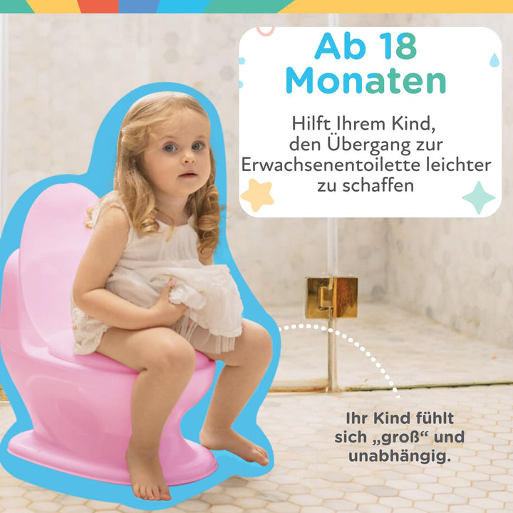Nuby - My Real Potty - Baby-Töpfchen für Töpfchentraining – Töpfchen für Kinder mit Spülgeräusch & B