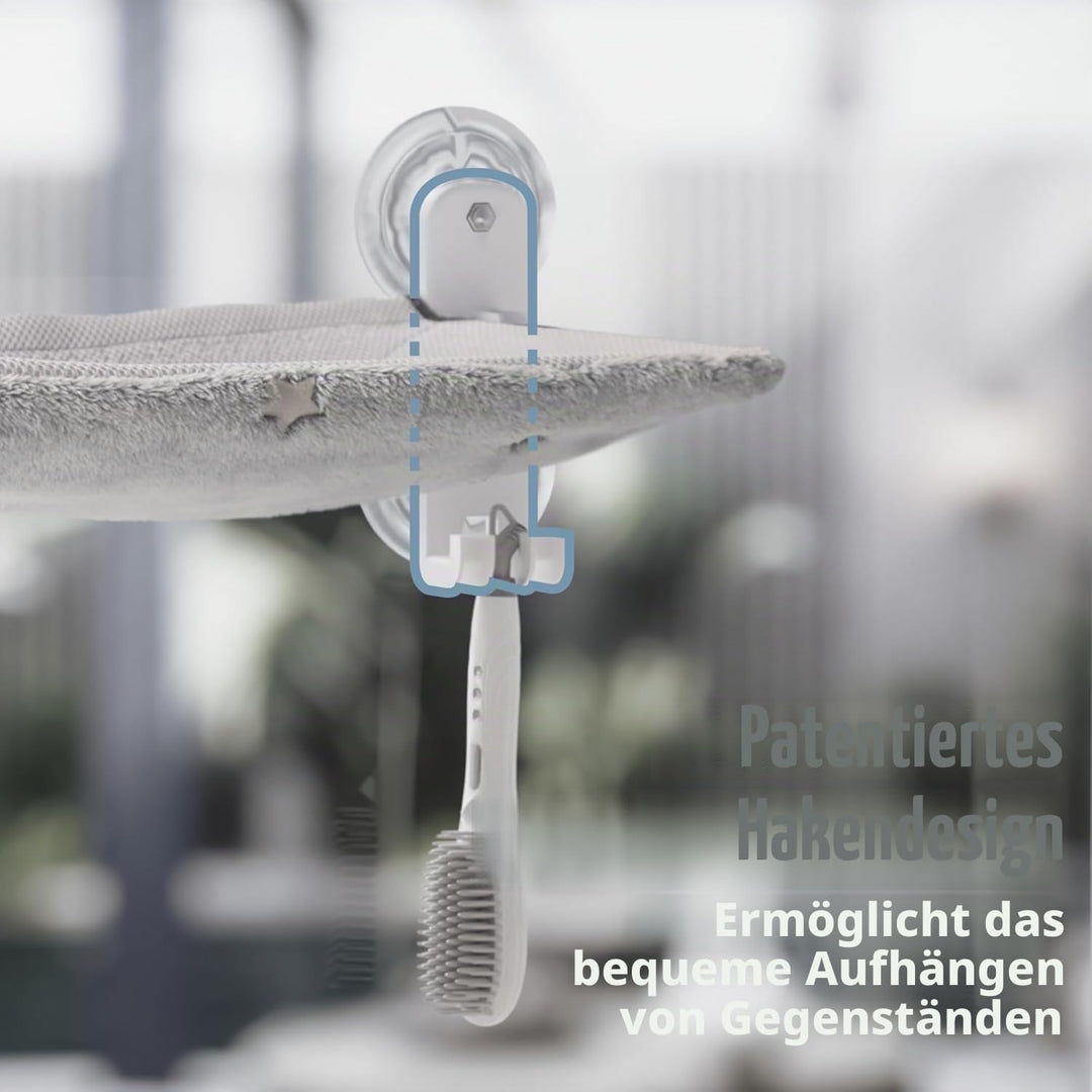 Kabelloser Katzensitz am Fenster f¨¹r gro?e Katzen, Leuchtender Katzensack am Fenster mit Haken-Desi